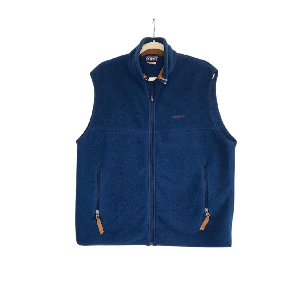 PATAGONIA Synchilla Fleece Vest Men L Blue Unisex Outdoor Timeless Travel Comfy - Picture 4 of 11